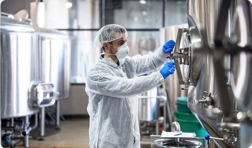 Food scientist working in laboratory